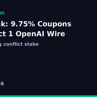 SoftBank: 9.75% Coupons Clear Oct 1 OpenAI Wire - CRE AI Briefing, Sep 28, 2026