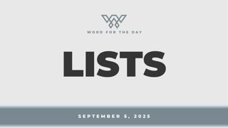 LISTS