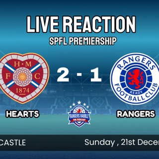 Live Post Match Reaction: Hearts 2-1 Rangers