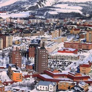 Kiruna in the northernmost town of Swede.
