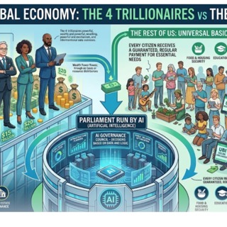 What happens when only 4 trillionaires have all the income? And our parliaments are occupied by chatbots?