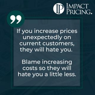 Pricing Table Topics: 5 of Hearts – Blame Costs When You Increase Prices