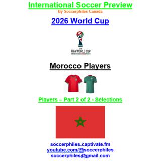 2026 FIFA World Cup – Morocco Players – Part 2 of 2