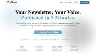 HeyNews Launches Voice-Trained AI Newsletter Platform After Producing Nearly 600 Internal Issues