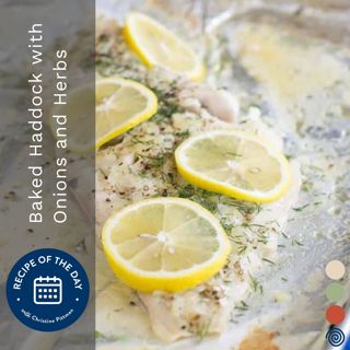 Baked Haddock with Onions and Herbs