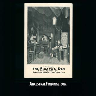 AF-1113: The Pirate's Den | Greenwich Village, New York City | Postcards from the Past
