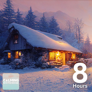 Winter Wonderland Study Ambience (8 Hours) | Snowstorm White Noise for Cozy Concentration
