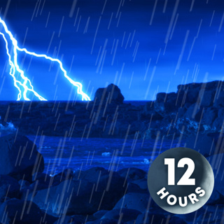 Thunder, Hear the Thunder I 12 Hours Lightning, Rain Sounds and Ocean Waves White Noise for Sleep