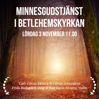 Predikan 3 november 2018 – Minnesgudstjänst