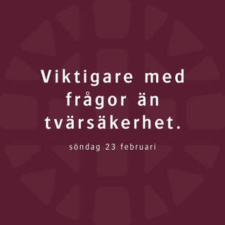 Viktigare med frågor än tvärsäkerhet – Britta Hermansson