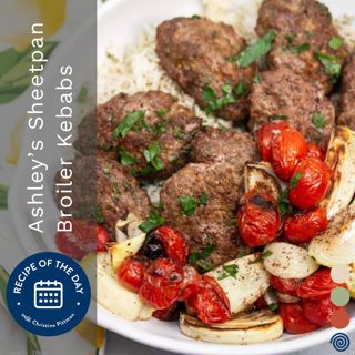 Broiler Kebab Sheet Pan Meal with Ashley Covelli