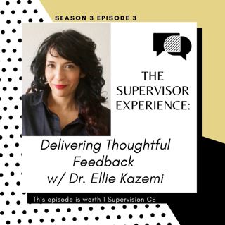 S3E3 - The Supervisor Experience: Delivering Thoughtful Feedback w/ Dr. Ellie Kazemi