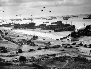 "Traffic Cops" off Omaha Beach on D-Day
