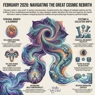 Major Astrology of February 2026 ~ Uranus Direct, Saturn- Neptune conjunction in Aries, Aquarius Solar Eclipse, Mercury Retrograde in Pisces