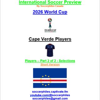 2026 FIFA World Cup – Cape Verde Players Short Version – Part 2 of 2