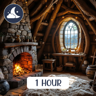 Cozy Hagrid's Hut Ambience: Harry Potter ASMR with Thunderstorm, Fireplace, Fang & Dragon Sounds for Sleep & Relaxation