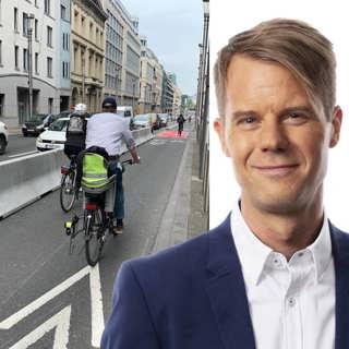 På coronacykel i Bryssel: Andreas Liljeheden, Bryssel