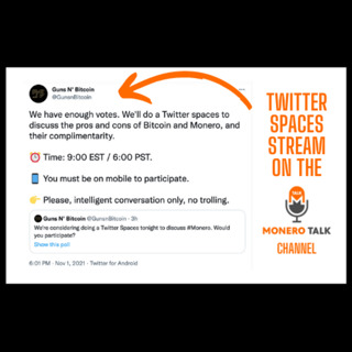 Twitter Spaces: Guns N' Bitcoin Presents:  Pros & Cons of Bitcoin and Monero