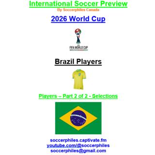 2026 FIFA World Cup – Brazil Players – Part 2 of 2