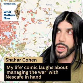 Shahar Cohen: 'My life' comic laughs about 'managing the war' with Nescafe in hand