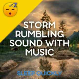 😴⛈️🎵 The STORM Rumbling Sound with MUSIC to Fall ASLEEP