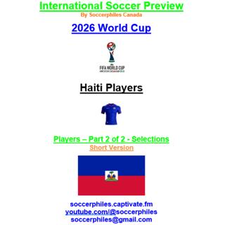 2026 FIFA World Cup – Haiti Players Short Version – Part 2 of 2