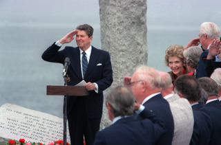 President Ronald Reagan's Famous Normandy Pointe-du-Hoc Speech: Ceremony Commemorating the 40th Anniversary of the Normandy Invasion, D-Day 6/6/84
