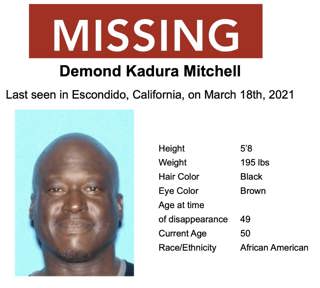 316 // Missing Report - Demond Mitchell & more