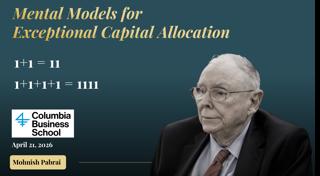 Mental Models by Mohnish Pabrai at Heilbrunn Center for Graham and Dodd Investing on April 21, 2026