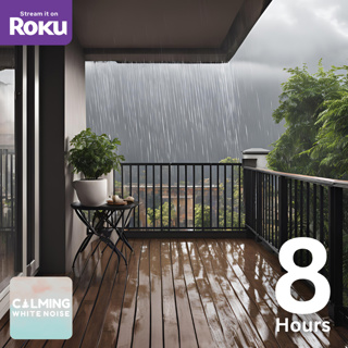 8 Hours of Soft Rain on Balcony for Insomnia Relief