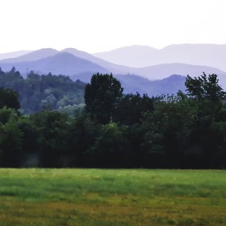 280 Pyrenees thunder above watery valley