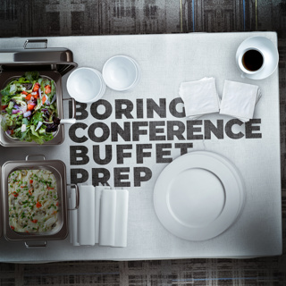 Boring Conference Buffet Prep at a Hotel Conference Center (10 Hours)