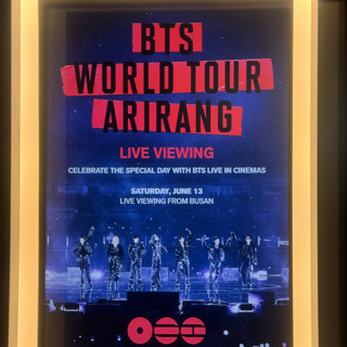I had finally saw the concert movie of BTS World Tour ARIRANG today at regal movie theater June 13