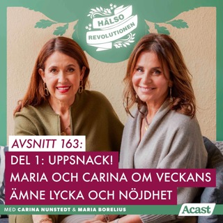 AVSNITT 163 – DEL 1: UPPSNACK! MARIA OCH CARINA OM LYCKA OCH NÖJDHET