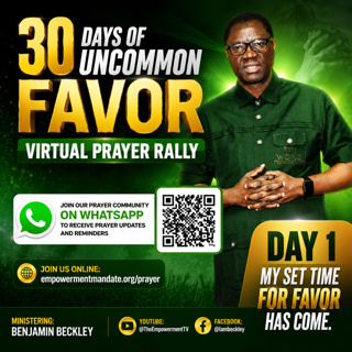 30 DAYS OF UNCOMMON FAVOR PRAYER RALLY - DAY 1