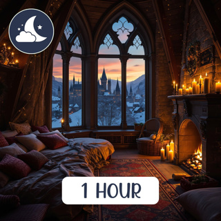 Slytherin Dormitory Christmas Ambience 🎄 | Harry Potter ASMR Sleep Sounds ⚡