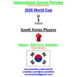 2026 FIFA World Cup – South Korea Players Short Version – Part 2 of 2