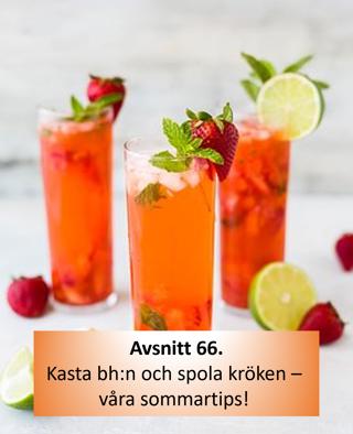 Avsnitt 66. Kasta bh:n och spola kröken - våra sommartips!
