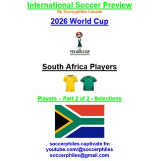 2026 FIFA World Cup – South Africa Players – Part 2 of 2