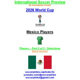 2026 FIFA World Cup – Mexico Players Short Version – Part 2 of 2