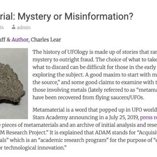 AudioBlog: Metamaterial: Mystery or Misinformation?