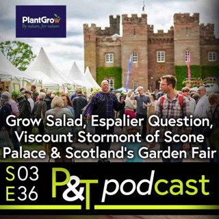 Grow Salads Like Toms and Cucumber, Espalier Fruit Tree Question Answered, plus Viscount Stormont of Scone Palace Joins Us
