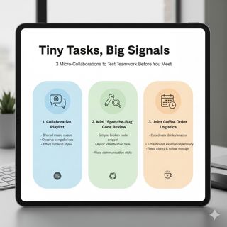 Tiny Tasks, Big Signals: 3 Micro‑Collaborations to Test Teamwork Before You Meet