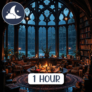 Harry Potter Ambience for Studying and Sleeping | Hogwarts Rainy Window ASMR Sounds | 1 Hour