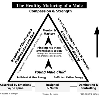 The risk of a young man embracing femininity before building a strong masculine core.