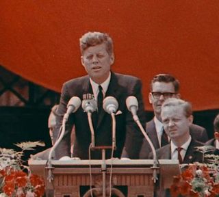 26th June 1963: American President John F. Kennedy declares US support for West Berlin with the phrase, ‘Ich bin ein Berliner’