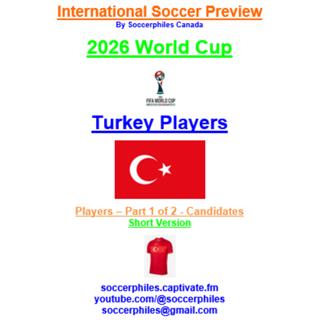 2026 FIFA World Cup – Turkey Players Short Version – Part 1 of 2