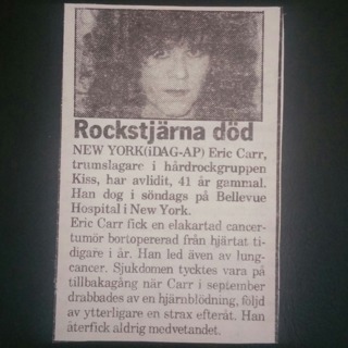 Till minne av Eric Carr