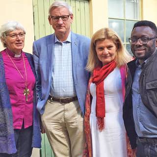 Carl Bildt, Antje Jackelén och Jude Dibia hos Cecilia Uddén i Almedalen!