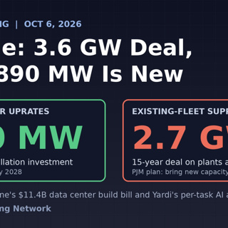 Google: 3.6 GW Deal, Only 890 MW New Under PJM Cutoff Plan - CRE AI Briefing, Oct 6, 2026
